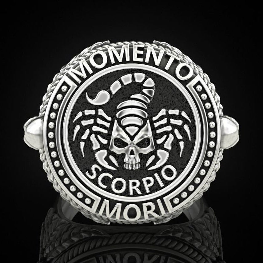 Scorpio Skull Ring Punk Retro