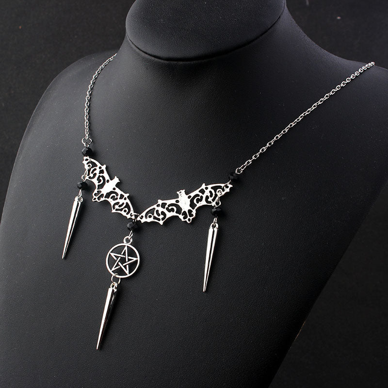 European And American Gothic Evil Bat Necklace