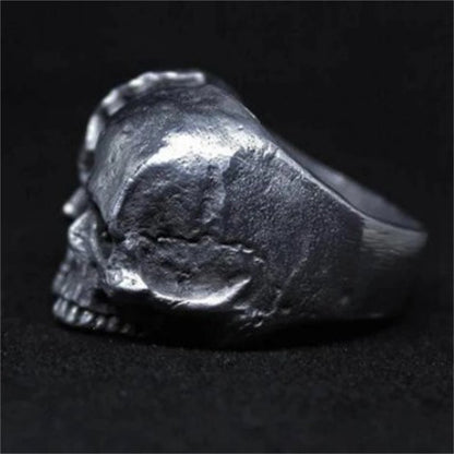 Men's And Women's Fashion Simple Stainless Steel Ghost Head Shape Ring