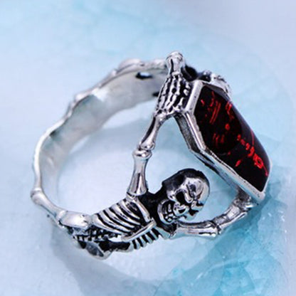 Vampire bat skull ring