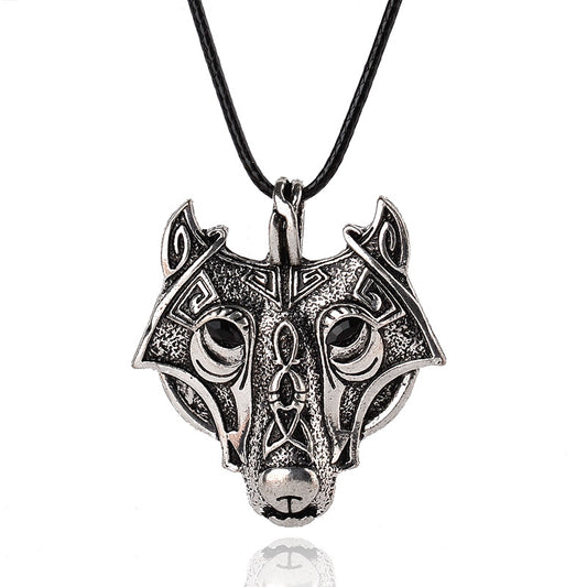 2021 Fashion Norse Vikings Pendant Necklace Norse Wolf Head Necklace Original Animal Jewelry Wolf Head hange