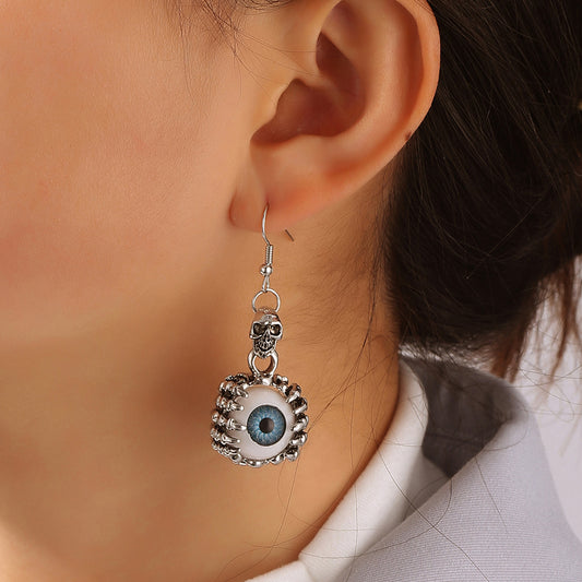 European And American Personality Punk Style Skull Eye Earrings