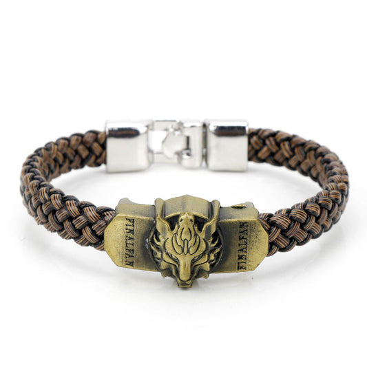 Wolf head bracelet punk leather bracelet bracelet