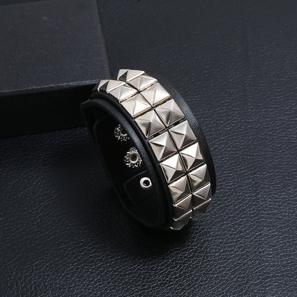 Personalized Punk  PU Leather Wrist Strap