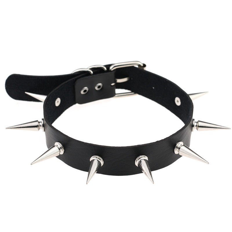 Dark Gothic Harajuku PU Leather Collar