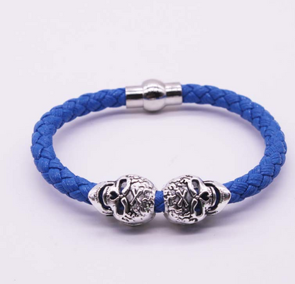 Explosion bracelet Punk style popular vintage braided skull bracelet