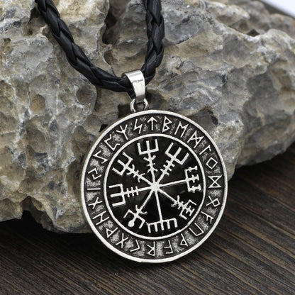 Compass Pendant Necklace Men's Hipster Accessories Long