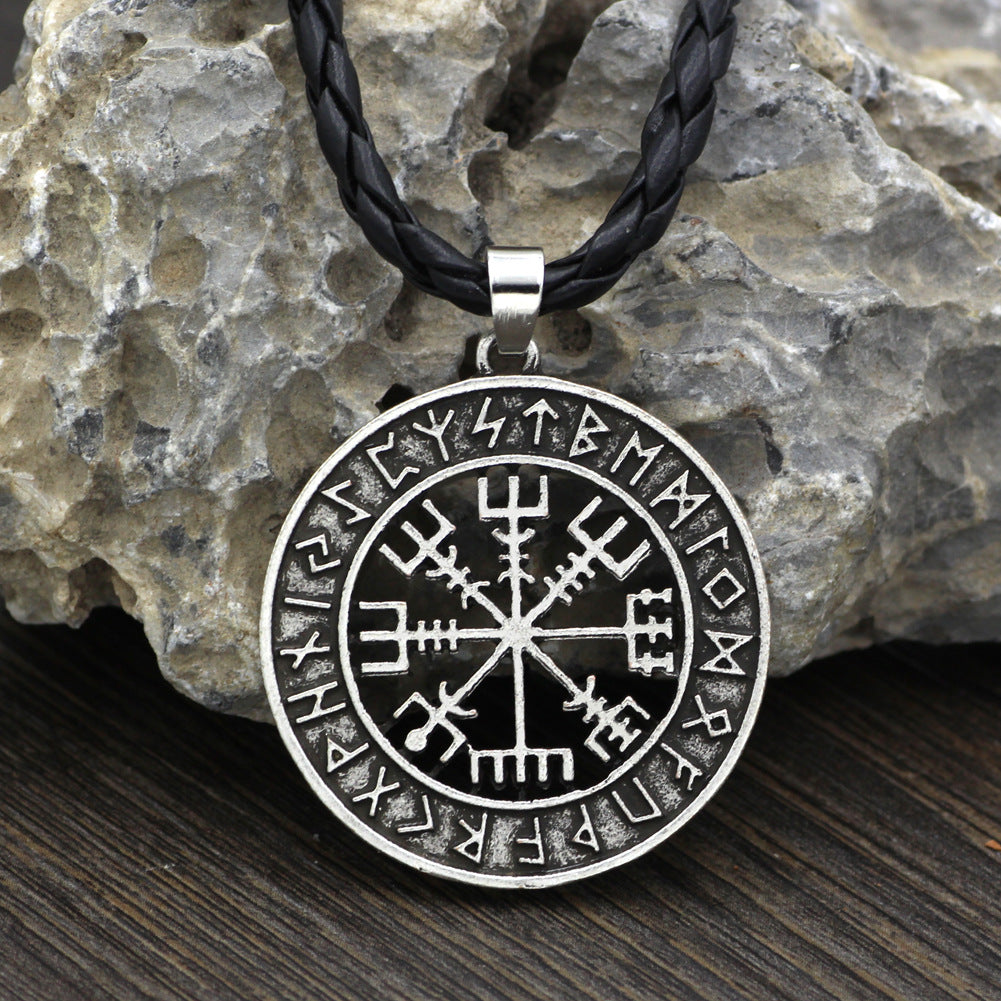 Compass Pendant Necklace Men's Hipster Accessories Long