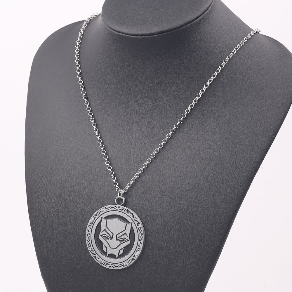 Black Panther Pendant Necklace Punk Jewelry Accessories