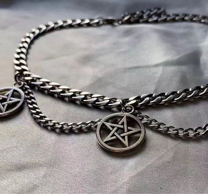 European And American Punk Pentagram Necklace