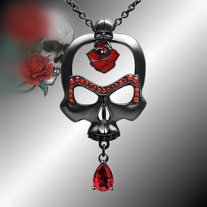 Retro Hip Hop Punk Stainless Steel Skull Pendant Necklace