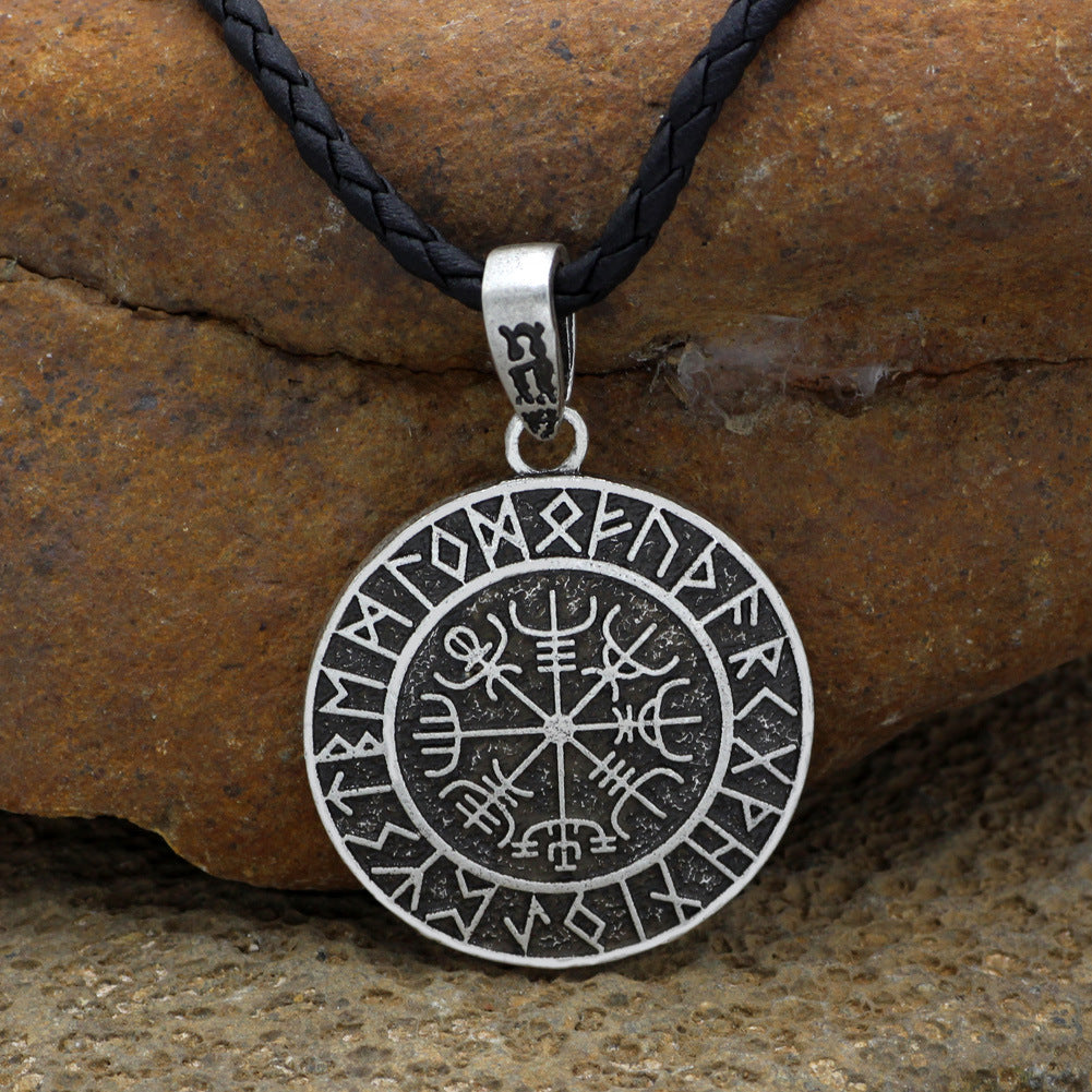 Compass Pendant Necklace Men's Hipster Accessories Long