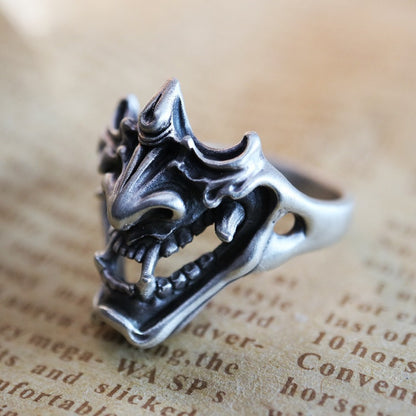 Thai Silver Japanese Frosted Skull Ring